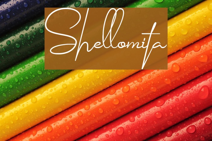 Shellomita Font examples