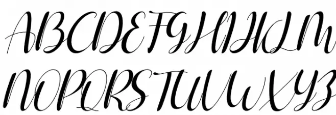 Shelly Italic 字体 大写