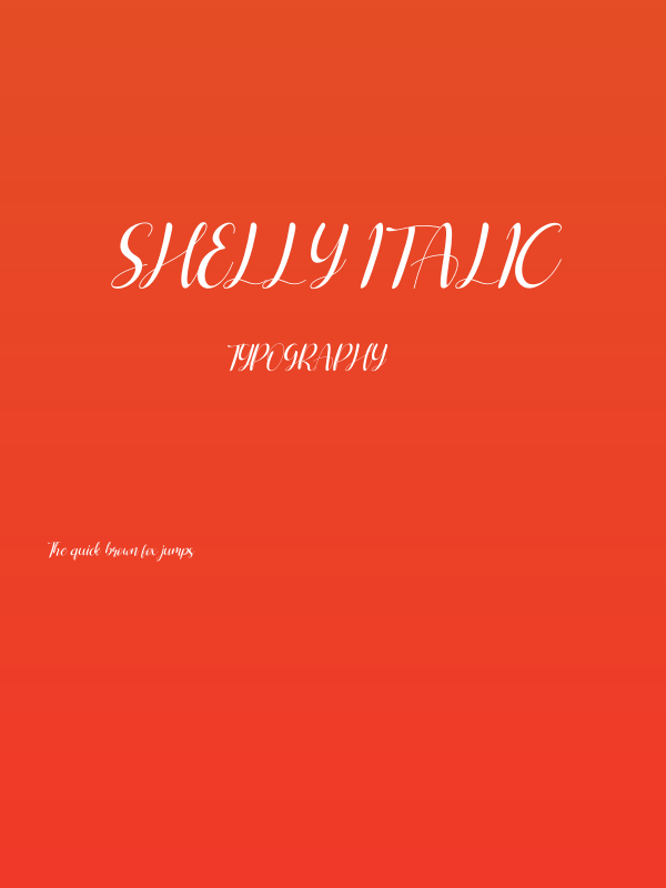 Shelly Italic Poster