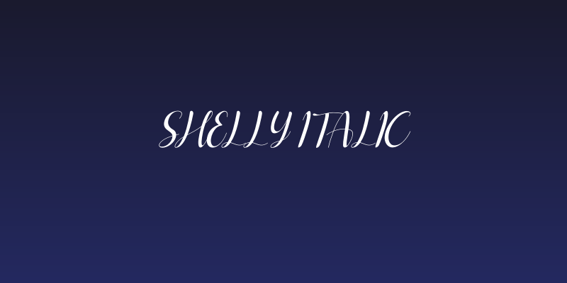 Shelly Italic Social Header