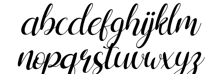 Shelly Italic Font LOWERCASE