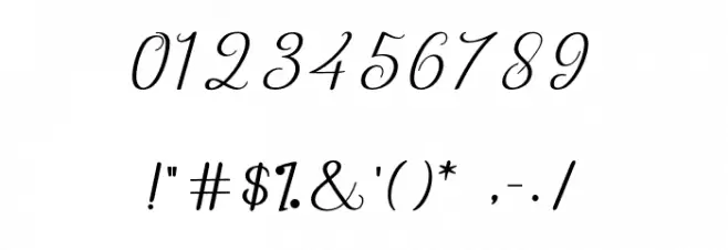 Shelly Font OTHER CHARS