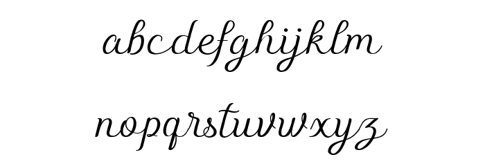 Shelly Font LOWERCASE