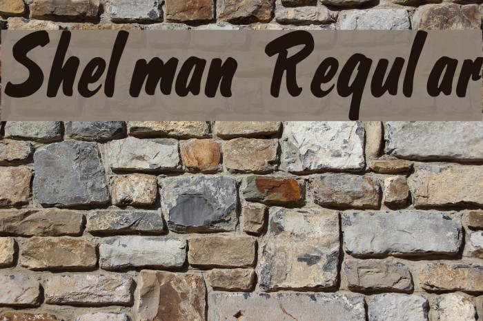 Shelman Regular Font examples