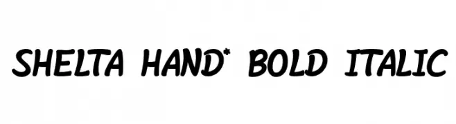 Shelta Hand* Bold Italic  Скачать бесплатные шрифты