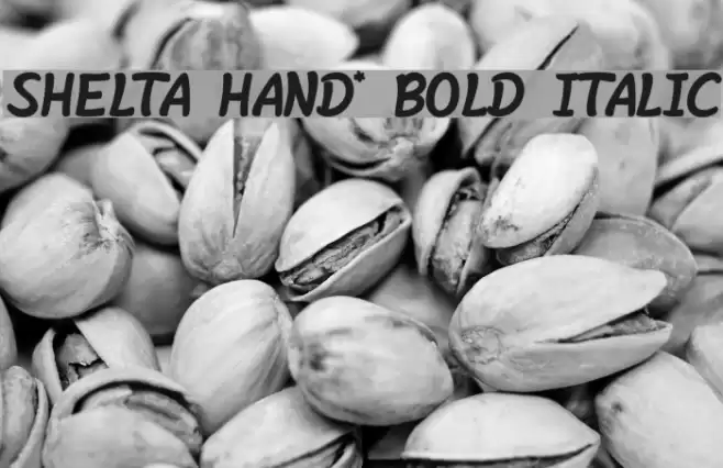 Shelta Hand* Bold Italic Font examples