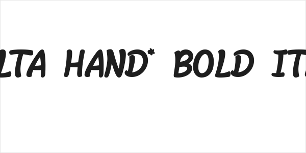 Shelta Hand* Bold Italic Logo