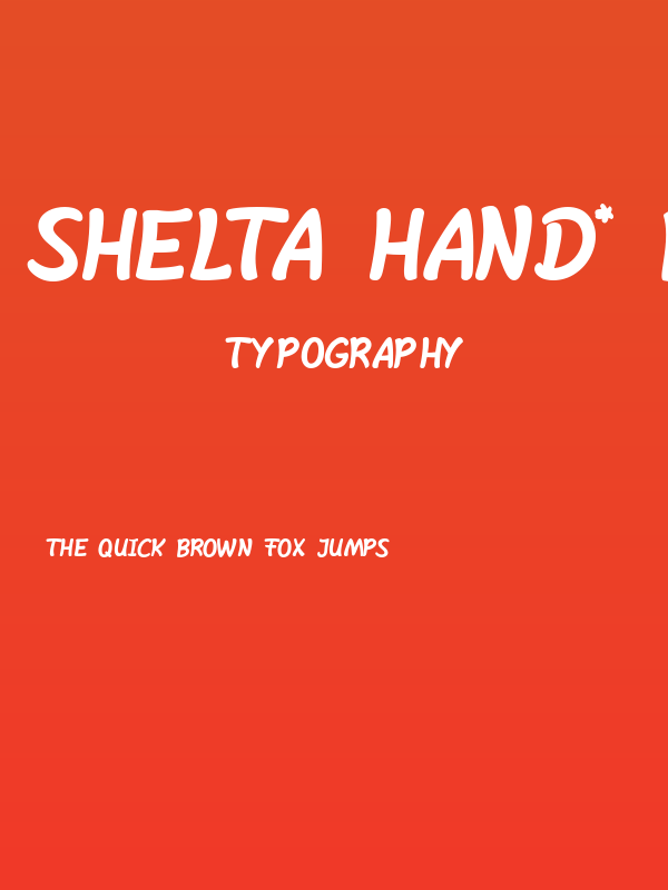 Shelta Hand* Bold Italic Poster