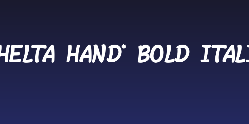 Shelta Hand* Bold Italic Social Header