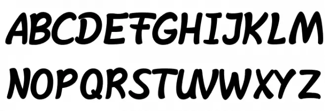 Shelta Hand* Bold Italic Font LOWERCASE