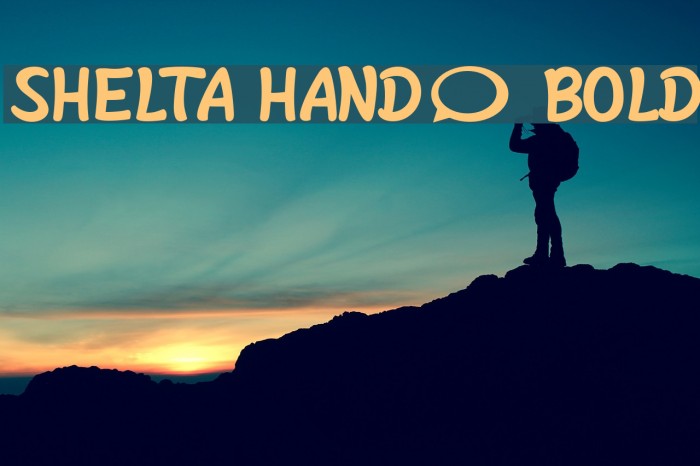 Shelta Hand* Bold Font examples