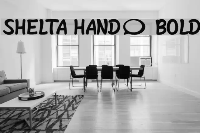 Shelta Hand* Bold Font examples