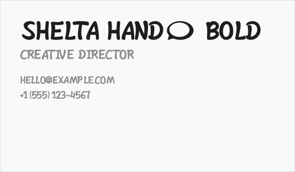 Shelta Hand* Bold Business Card