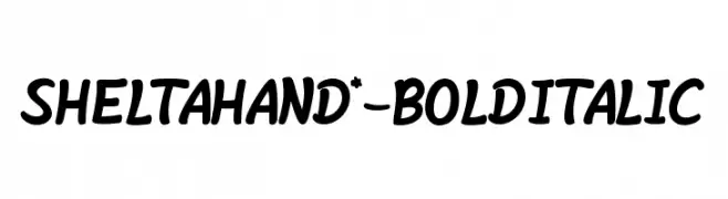 SheltaHand*-BoldItalic  Frei Schriftart Herunterladen