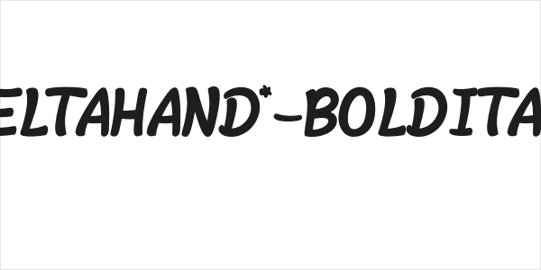 SheltaHand*-BoldItalic Logo