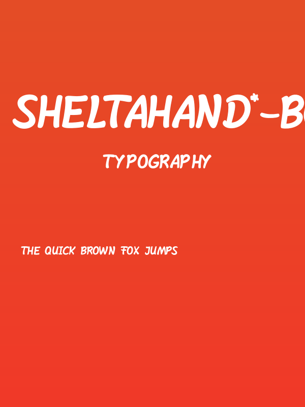 SheltaHand*-BoldItalic Poster