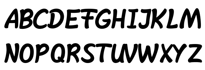 SheltaHand*-BoldItalic Font LOWERCASE