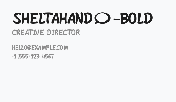 SheltaHand*-Bold Business Card