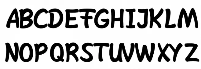 SheltaHand*-Bold Font LOWERCASE