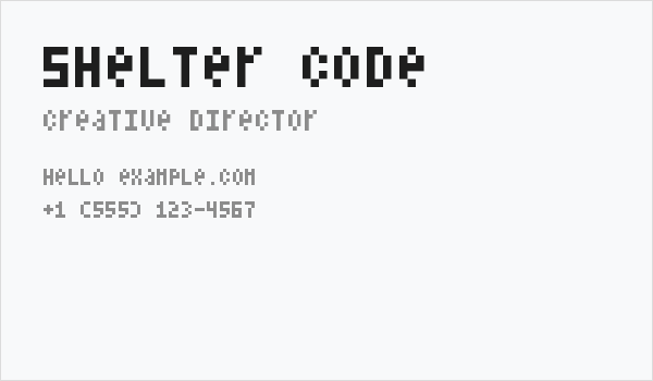 Shelter Code Business Card