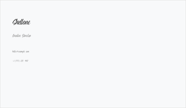 Sheltone Business Card