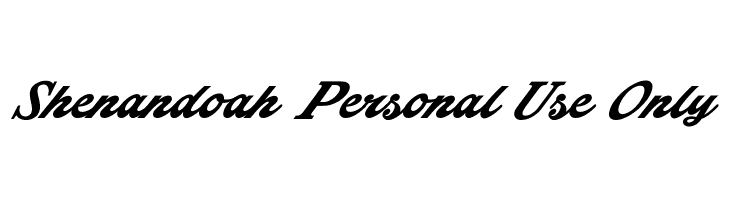 Shenandoah Personal Use Only  Descarca Fonturi Gratis