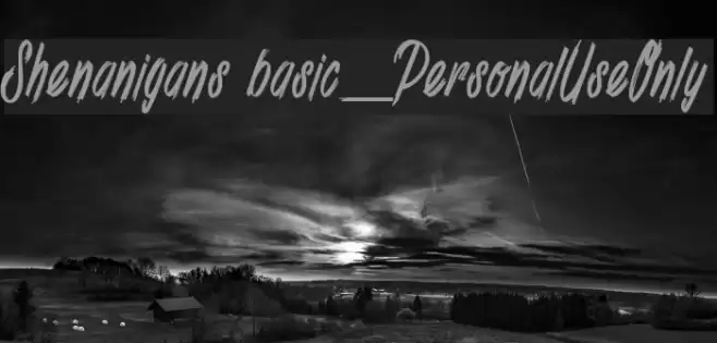 Shenanigans basic_PersonalUseOnly Шрифта examples