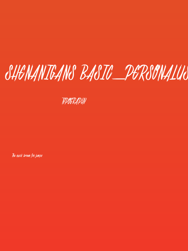 Shenanigans basic_PersonalUseOnly Poster