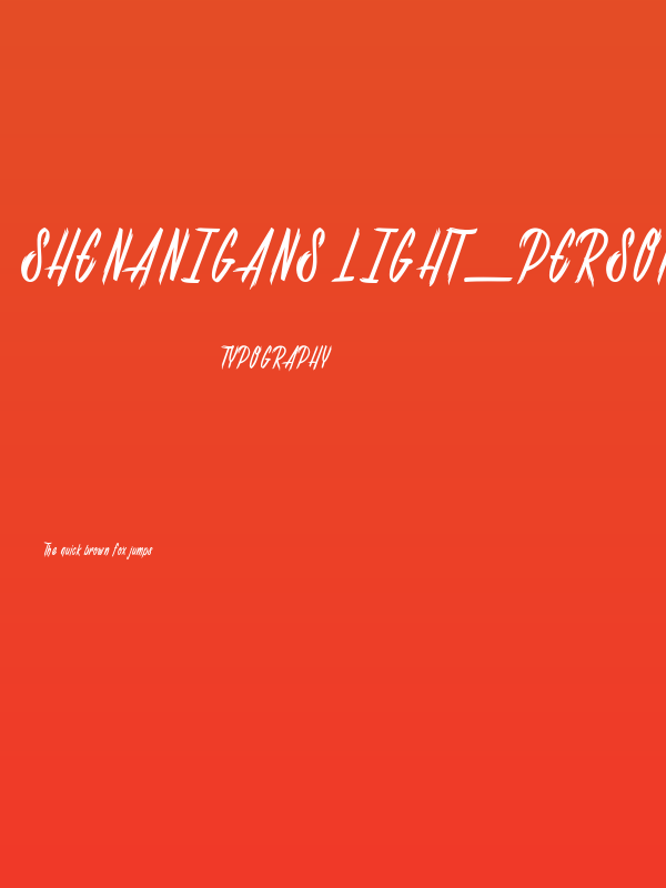 Shenanigans light_PersonalUseOnly Poster