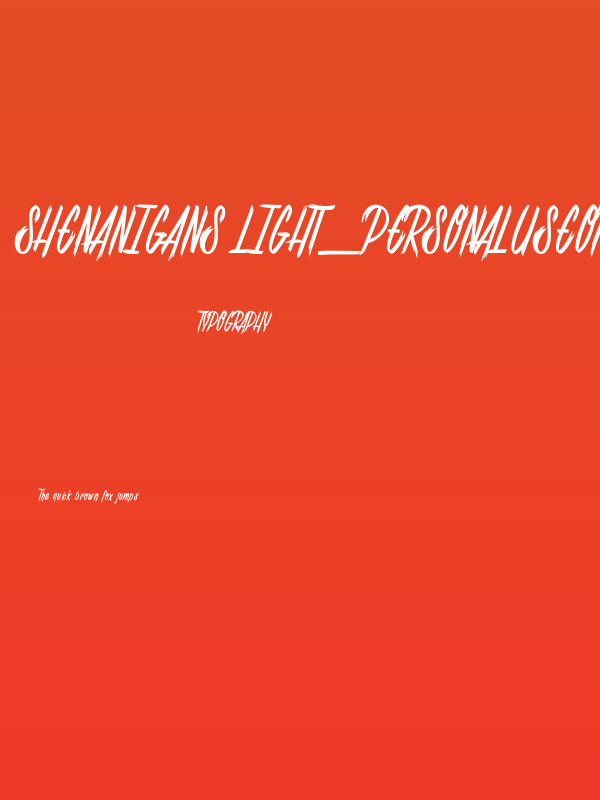 Shenanigans light_PersonalUseOnly Poster