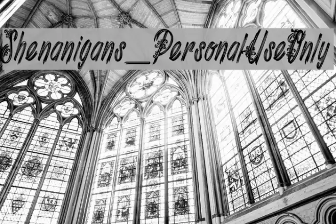 Shenanigans_PersonalUseOnly Font examples