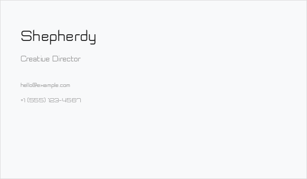 Shepherdy Business Card