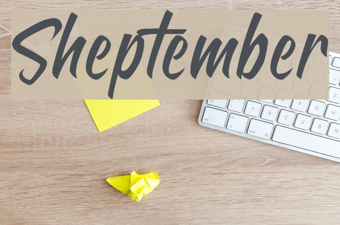 Sheptember Font examples