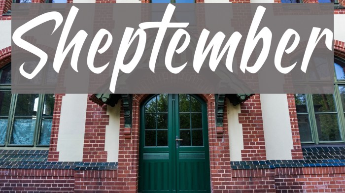 Sheptember Font examples