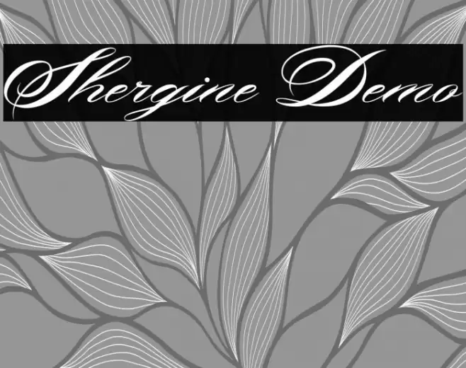 Shergine Demo Font examples