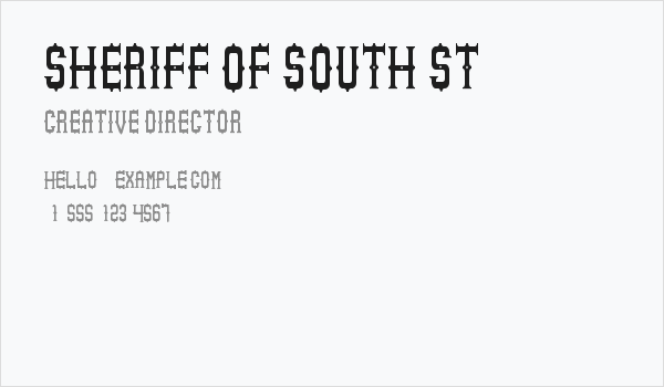 Sheriff of South St Business Card