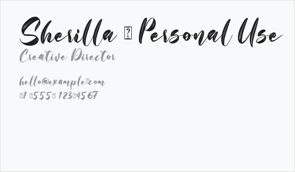 Sherilla - Personal Use Business Card
