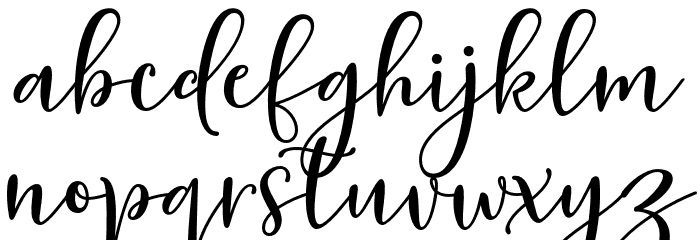 Sherilyn Script Regular Font LOWERCASE
