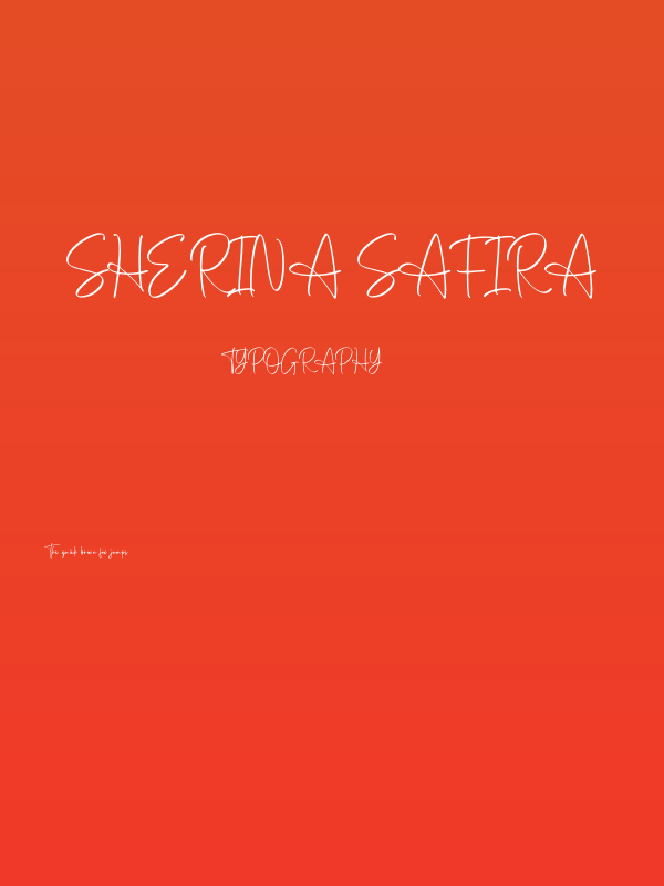 Sherina Safira Poster