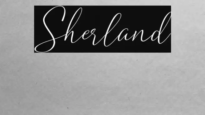 Sherland Font examples