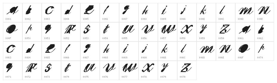 SherleyXXX Normal Character Map