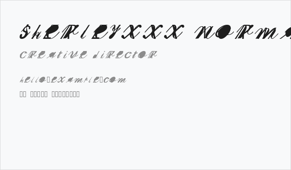 SherleyXXX Normal Business Card