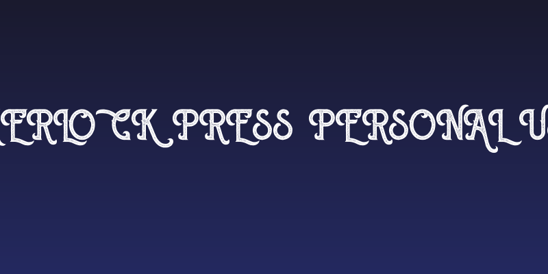 Sherlock Press Personal Use Social Header