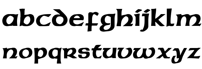Sherwood Regular Font LOWERCASE