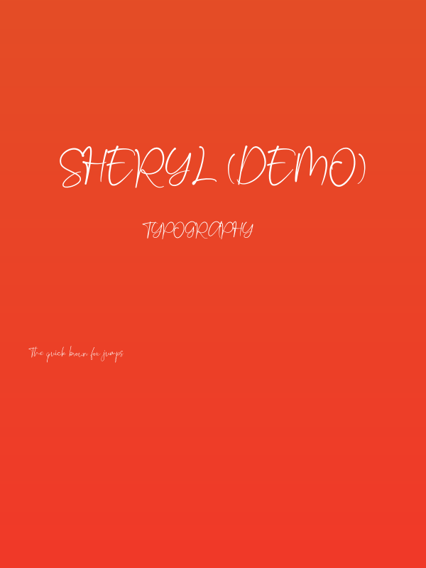 Sheryl (Demo) Poster