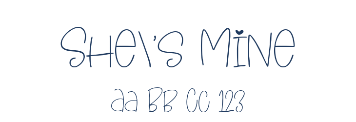 She's Mine Font Preview