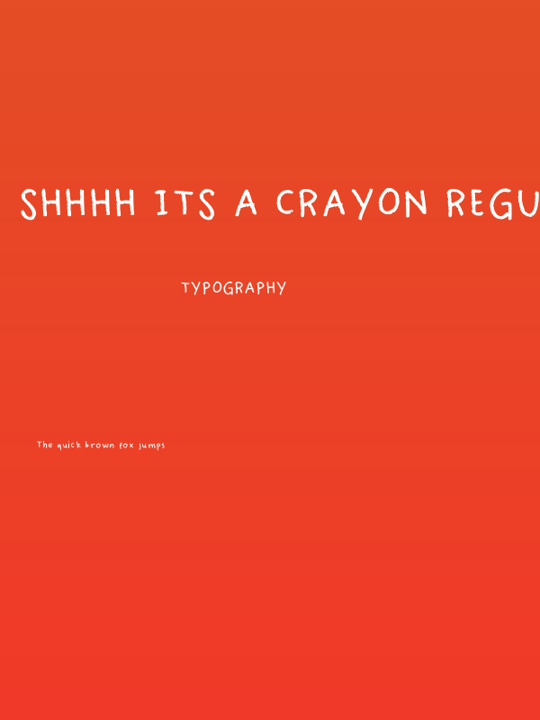 Shhhh Its A Crayon Regular Poster