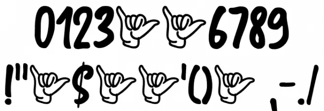 Shibby DEMO Regular Font OTHER CHARS