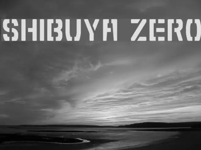 Shibuya Zero Font examples