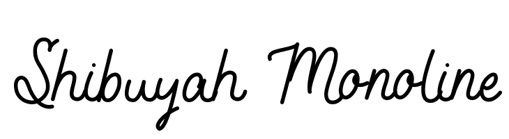 Shibuyah Monoline  フリーフォントのダウンロード